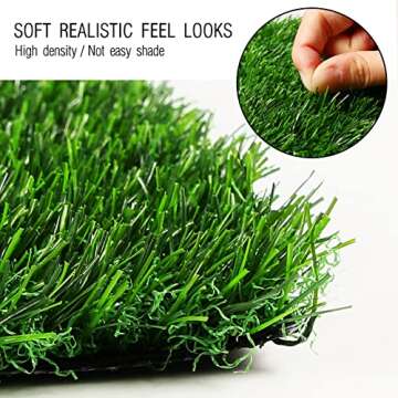 XLX TURF Artificial Grass Table Runner 12x108 Inch, Greenery Synthetic Plants Table Centerpiece Decor Wedding Party Baby Bridal Shower