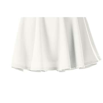 Urban CoCo Women's Basic Versatile Stretchy Flared Casual Mini Skater Skirt (XS, White)
