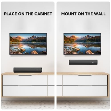 Wohome 2.1 Small Sound Bar with Built-in Subwoofer for TV