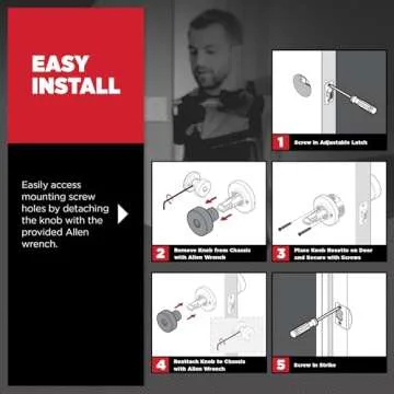 Kwikset Pismo Entry Door Knob with SmartKey Security