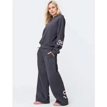 SHBECYDE Bow Graphic Hoodie and Sweatpants Set