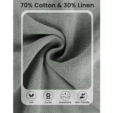 Bianstore Women's Culottes Linen Cropped Wide Leg Pants Elastic Waist Casual Palazzo Trousers with Pockets(Grey-M)