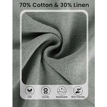 Bianstore Women's Culottes Linen Cropped Wide Leg Pants Elastic Waist Casual Palazzo Trousers with Pockets(Grey-M)