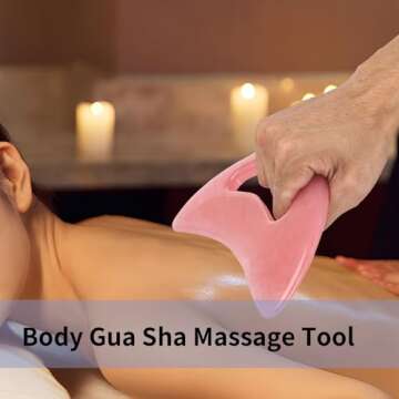 FDKJEJC Body Gua Sha Tool - Natural Resin Massage Tool for Body & Face Lift
