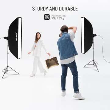 NEEWER Photography Light Stand, 7 Feet / 210cm Aluminum Alloy Photo Studio Tripod Stands for Video, Portrait and Photography Lighting, Reflectors, Soft Boxes, Umbrellas, Backgrounds (2 Pieces)