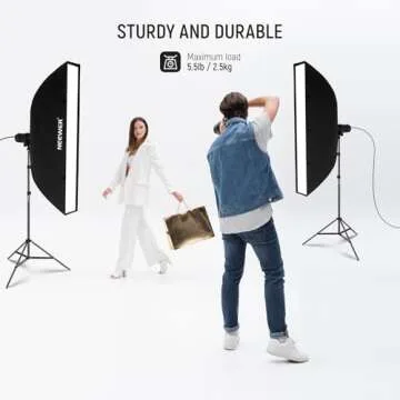 NEEWER Photography Light Stand, 7 Feet / 210cm Aluminum Alloy Photo Studio Tripod Stands for Video, Portrait and Photography Lighting, Reflectors, Soft Boxes, Umbrellas, Backgrounds (2 Pieces)