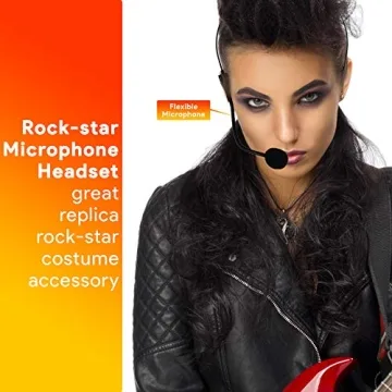 Skeleteen MJ Rockstar Costume Mic Headphones Accessory