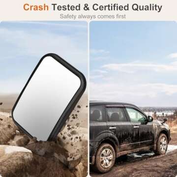 Anatec Baby Car Mirror, Car Seat Mirror for Rear Facing, Upgraded Safety Car Mirror for Infant Newborn with Hook Clip Design Non-Shaking Wide Crystal View Shatterproof Crash Tested Adjustable Easy