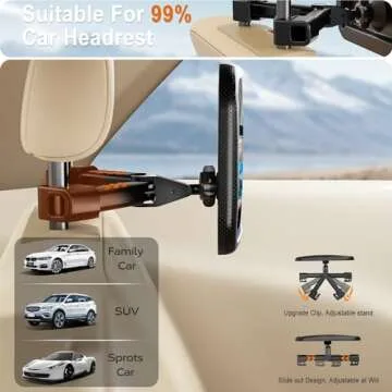 Anatec Baby Car Mirror, Car Seat Mirror for Rear Facing, Upgraded Safety Car Mirror for Infant Newborn with Hook Clip Design Non-Shaking Wide Crystal View Shatterproof Crash Tested Adjustable Easy