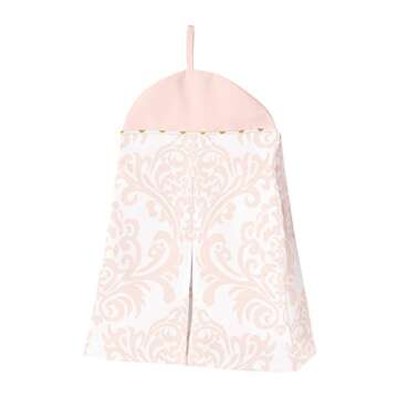 Blush Pink & Gold Polka Dot Baby Bedding 4 Piece Set