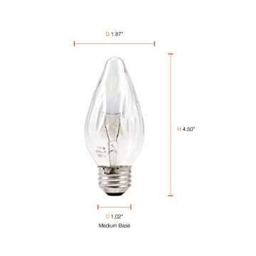 SYLVANIA F15 25W Incandescent Light Bulb - Iridescent 2 Pack