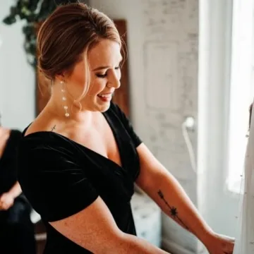 Elegant 14k Gold Plated Long Pearl Drop Earrings for Women