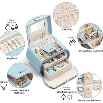 Vlando Princess Jewelry Box for Women