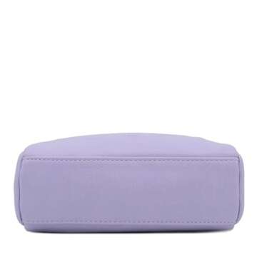 FashionPuzzle Triple Zip Small Crossbody Bag (Lavender)