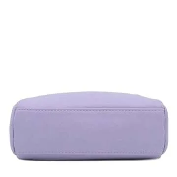 FashionPuzzle Triple Zip Small Crossbody Bag (Lavender)