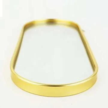 Elegant Gold Mirror Tray for Perfume and Jewelry Storage