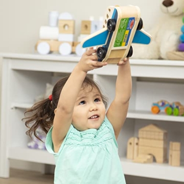Melissa & Doug Wooden Airplane Set for Creative Play