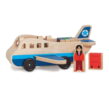 Melissa & Doug Wooden Airplane Set for Creative Play