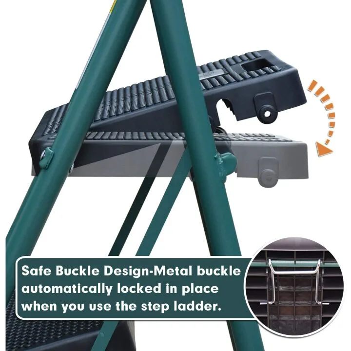 HBTower 3 Step Ladder - Lightweight & Sturdy Design