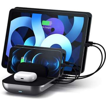 Dock5 Multi-Device Charging Station: Power Up to 5 Devices Quickly
