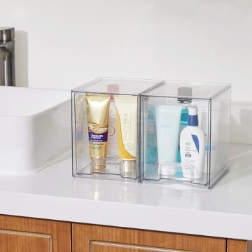 Vtopmart Clear Stackable Storage Drawers for Home Organization