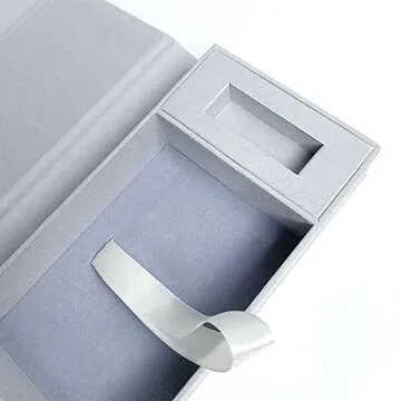 Elegant Handmade Linen Photo Craft Storage Box - Wedding Gift