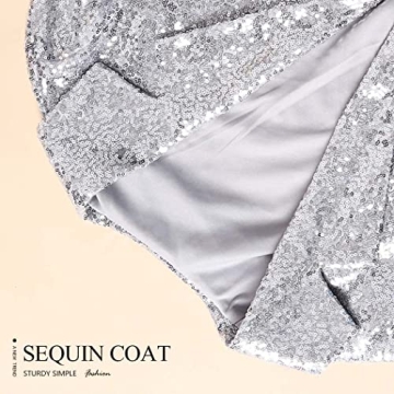 Edary Sparkly Long Sleeve Sequin Jacket for Women