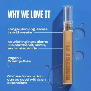 BABE ORIGINAL Babe Lash Serum - Fuller & Longer Looking Eyelashes, Clear Essential Serum for Natural Lashes and Lash Extensions, 2mL, 3-month Supply