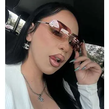 Trendy Y2K Rectangle Sunglasses for Women - UV400 Protection