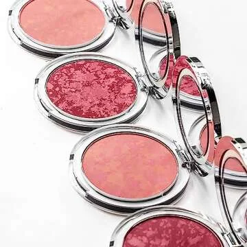 PÜR MINERALS Blushing Act Skin Perfecting Powder in Pretty in Peach, Satin Matte Finish, Buildable Coverage, Cruelty Free, 0.28 Oz