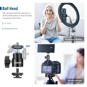 NEEWER Camera Desk Mount Adjustable Light Stands 2 Pack