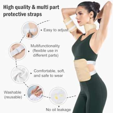 GYBOHO 8PCS Castor Oil Packs Wrap Organic cotton- Castor Oil Packs for Abdomen-Breast-Neck-knee-Feet...