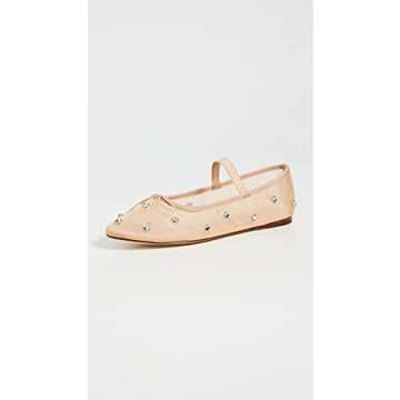 Loeffler Randall Women's Leonie Soft Ballet Flats | Caramel/Clear | Size 10