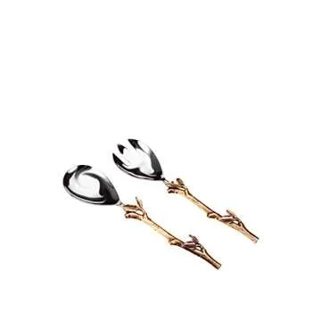 Godinger Goldleaf Set of 2 Salad Servers - Stylish and Elegant