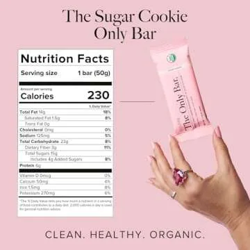 Truvani Plant Based Snack Bars | Sugar Cookie 12 Pack | 6g Protein | USDA Organic and Vegan | The On...