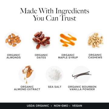 Truvani Plant Based Snack Bars | Sugar Cookie 12 Pack | 6g Protein | USDA Organic and Vegan | The Only Bar | Dairy, Soy, and Gluten Free | Individually Wrapped