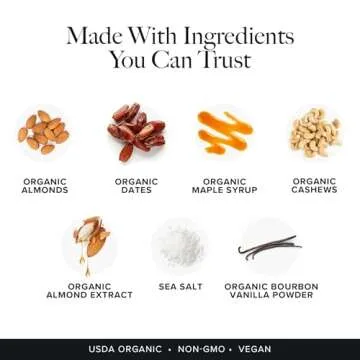 Truvani Plant Based Snack Bars | Sugar Cookie 12 Pack | 6g Protein | USDA Organic and Vegan | The Only Bar | Dairy, Soy, and Gluten Free | Individually Wrapped