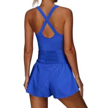 Nirovien Women's Tennis Dress with Shorts Running Skort Athletic Romper Dress One Piece Jumpsuits (K...