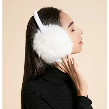 ZLYC Women Girls Adjustable Faux Fur EarMuffs - Warm Stylish