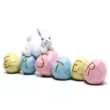 Hodao Easter Bunny Decorations Spring Home Decor Bunny Figurines