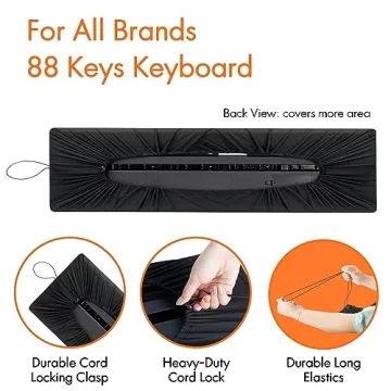 88 Keys Piano Keyboard Dust Proof Cover Stretchy Durable