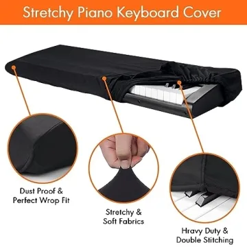 88 Keys Piano Keyboard Dust Proof Cover Stretchy Durable