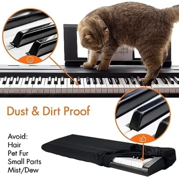 88 Keys Piano Keyboard Dust Proof Cover Stretchy Durable