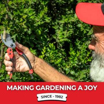 TABOR TOOLS S821A Bypass Pruning Shears, Makes Clean Cuts, Great for S-M Size Hands. Professional Sharp Secateurs, Hand Pruner, Garden Shears, Clippers for The Garden.