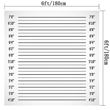 DePhoto Police Lineup 6x6FT Vinyl Photo Backdrop