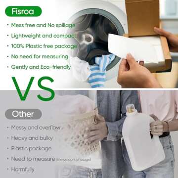 Eco-Friendly Laundry Sheets - 300 Loads Travel-Friendly Detergent