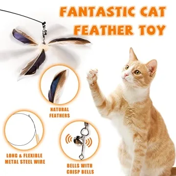 JXFUKAL Interactive Cat Wand for Engaging Playtime