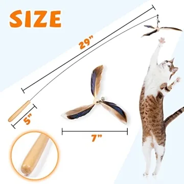 JXFUKAL Interactive Cat Wand for Engaging Playtime