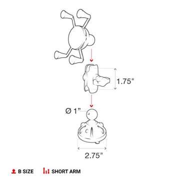 RAM Mounts X-Grip Phone Mount with Twist-Lock Base