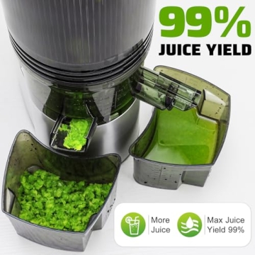 EanOruus Juicer - Compact 400W Cold Press Juice Extractor